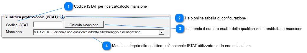 Configurare la qualifica professionale ISTAT